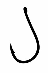 0101 DELTA CHINU W/RING NO:10 BLACK NIKEL 9P - FUDOHOOKS