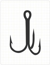 2200 FUDO TREBLE #6 NIKEL 8P - FUDOHOOKS