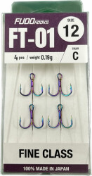 2239 FUDO TREBLE FINE CLASS #8 RENKLİ 5P - FUDOHOOKS