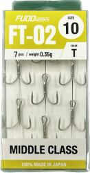 2248 FUDO TREBLE MIDDLE CLASS #10 GALVANİZ 7P - FUDOHOOKS