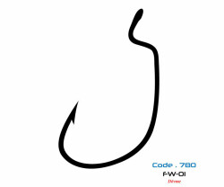 7801 FW-01 #1/0 BLACK NIKEL 7P - FUDOHOOKS