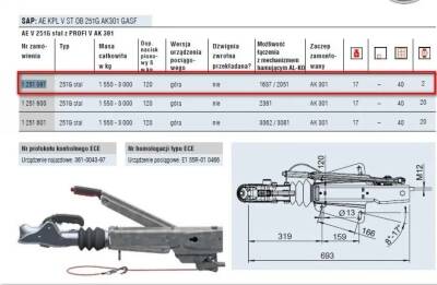 Al-Ko 1550-3000KG 1637/2051 Römork/Karavan Frenli Kaplin - 2