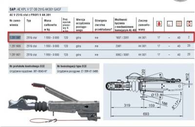 Al-Ko 1550-3000KG 1637/2051 Römork/Karavan Frenli Kaplin - 2