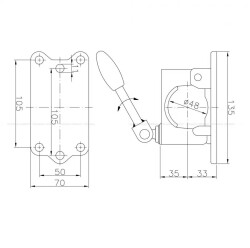 Al-Ko 48 lik 4 Delik Döküm Destek Tekeri Kelepçesi - 3