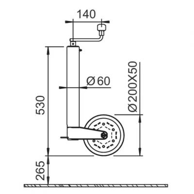 Al-Ko 500 kg Krikolu Ön Destek Tekeri 60mm - 2