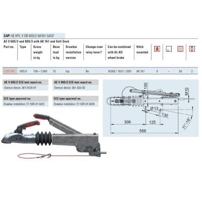 Al-Ko 700-1000KG 1636G/ 1637/2051 Frenli Kaplin - 2
