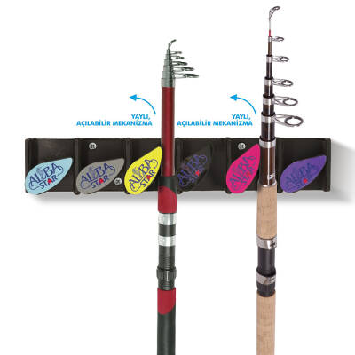 Albastar 6lı Olta Kamışı Asma Aparatı - 3