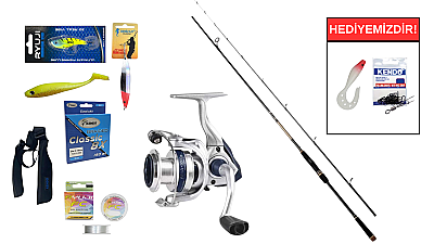 Albastar Dropking 210cm 7-28gr&Okuma ARIA-3000a 1BB Spin Seti - 1
