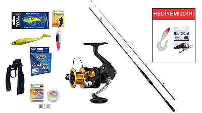 Albastar Dropking 210cm 7-28gr&Shimano FX 2000 FC Spin Seti - 1