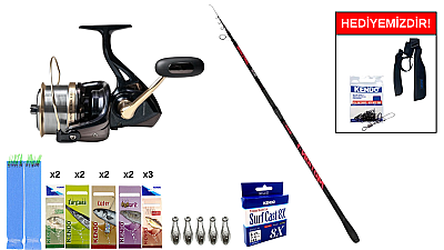 Albastar Motion-F Surf 420cm 100-250Gr&Remixon Venom 8000 5+1BB Surf Seti - 1