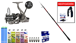 Albastar Motion-F Surf 420cm 100-250Gr&Ryuji Momentum 6000 Silver 11+1BB Surf Seti - Ryuji