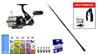 Albastar Motion-S Surf 420cm 100-250Gr&Remixon Venom 8000 5+1BB Surf Seti - 1