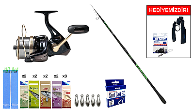 Albastar Motion Surf 420cm 100-250Gr&Remixon Venom 9000 5+1BB Surf Seti - 1
