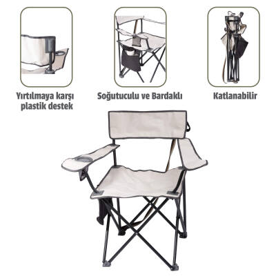 Albastar Soğutuculu ve Bardaklı Kamp Sandalyesi - 5