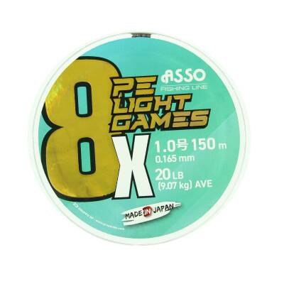 Asso 8X Light Games PE 8 Örgü Spin İp Misina 150mt Moss Green - 1