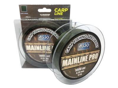 Asso Mainline Pro Special Carp Fishing Line 1000mt Dark Green - 1