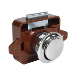 Babarvy Bas Aç Büyük Yuvarlak Dolap/Çekmece Kilidi (Krom) - 1