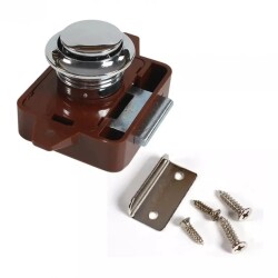 Babarvy Bas Aç Büyük Yuvarlak Dolap/Çekmece Kilidi (Krom) - 4