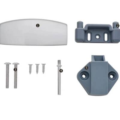 Babarvy Bas Aç Dikdörtgen Çekme Tip Dolap/Çekmece Kilidi (Satin Nikel) - 3