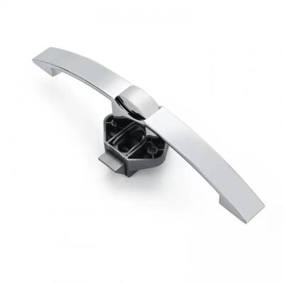 Babarvy Bas Aç Kulplu Ortadan Bas Aç 16 cm Dolap/Çekmece Kilidi (Krom) - 1