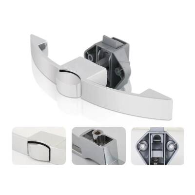 Babarvy Bas Aç Kulplu Ortadan Bas Aç 16 cm Dolap/Çekmece Kilidi (Krom) - 4