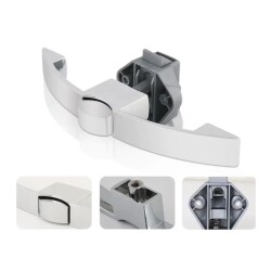 Babarvy Bas Aç Kulplu Ortadan Bas Aç 16 cm Dolap/Çekmece Kilidi (Krom) - 3