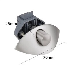 Babarvy Bas Aç Yarım Ay Dolap/Çekmece Kilidi (Satin Nikel) - 2