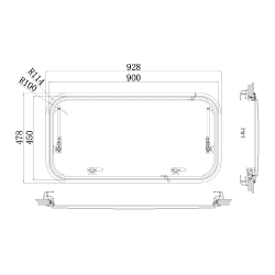 Babarvy Cam Amortisörlü - 90° açılır - 20
