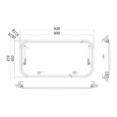 Babarvy Cam Amortisörlü - 90° açılır - 20