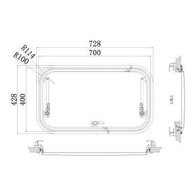 Babarvy Cam Amortisörlü - 90° açılır - 24