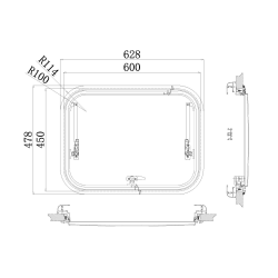 Babarvy Cam Amortisörlü - 90° açılır - 29