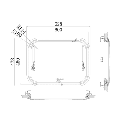 Babarvy Cam Amortisörlü - 90° açılır - 29