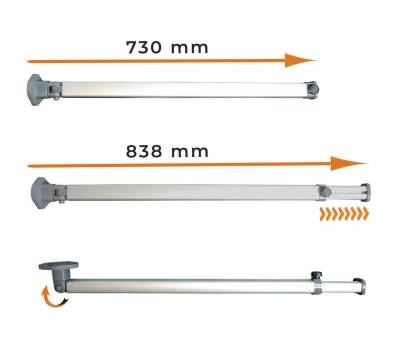 Babarvy Masa Ayağı Dipten Kırmalı Uzatmalı (Uzun) - 1