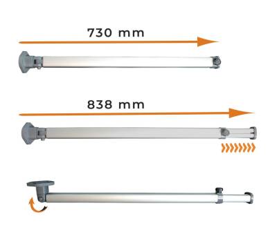 Babarvy Masa Ayağı Dipten Kırmalı Uzatmalı (Uzun) - 1