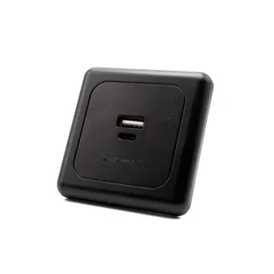 Babarvy Type-C ve Usb Priz ( Siyah ) - 1