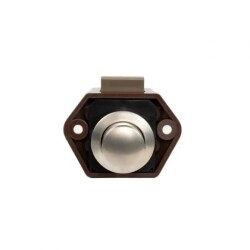 Babary Bas Aç Yuvarlak Küçük Dolap/Çekmece Kilidi (Satin Nikel) - 1