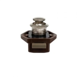 Babary Bas Aç Yuvarlak Küçük Dolap/Çekmece Kilidi (Satin Nikel) - 2