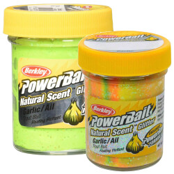 Berkley Powerbait Natural Glitter Trout Bait Garlic Sahte Yemi Fluorescent Orange - 2