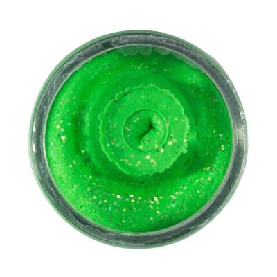 Berkley Powerbait Natural Glitter Trout Bait Garlic Sahte Yemi Spring Green - 1