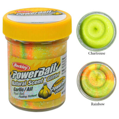 Berkley Powerbait Natural Glitter Trout Bait Garlic Sahte Yemi - 13
