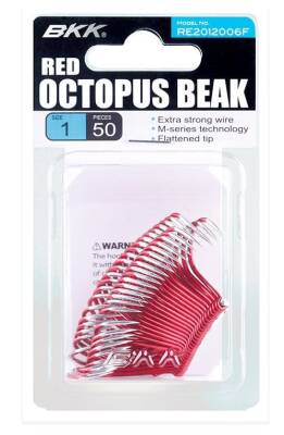 BKK Red Octopus Beak 50 Adet Olta İğnesi - 1