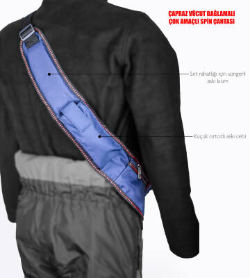 ÇAPRAZ SPIN ÇANTA 2 GÖZ LACİVERT - 6