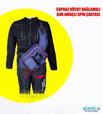 ÇAPRAZ SPIN ÇANTA 2 GÖZ LACİVERT - 1