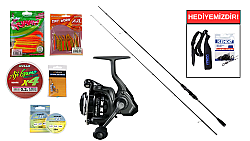 Captain 1348 İndigo Carbo-X 228cm 1-7gr&Okuma Acuador ACU-1000A 3+1BB LRF Seti - Captain