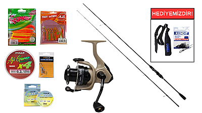 Captain 1348 İndigo Carbo-X 228cm 1-7gr&Okuma Outrax OR-1000SGA 1+1BB LRF Seti - 1