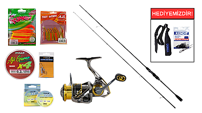 Captain 1348 İndigo Carbo-X 228cm 1-7gr&Ryuji Ares 1000S 5+1 LRF Seti - 1