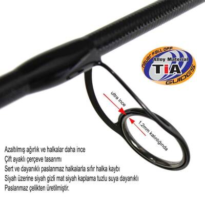 Captain 1368 Rubby 2 Parça Spin Kamış 5-20gr Atar - 4
