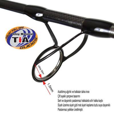 Captain 1369 Regnum 265cm 2 Parça Spin Kamış 40-80gr Atar - 6