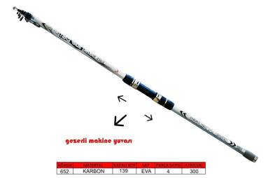 Captain 1693 Kawasaki 500cm Tele Surf Cast Kamış 300gr Atar - 1
