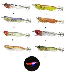 Captain 3016 Işıklı Kalamar Zokası 8cm Fukado Squid - 16